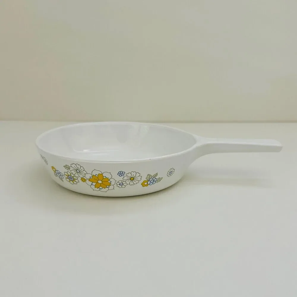 CORNING WARE Floral Bouquet Pattern P-83-B Skillet Saucepan Baking Dish